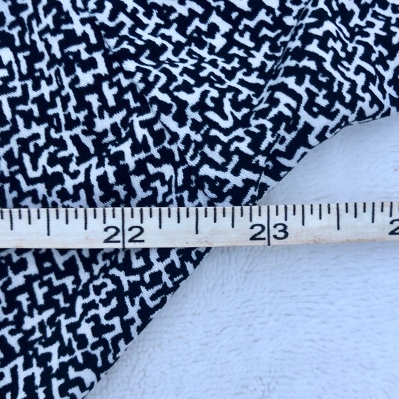 NY & CO Top Blouse black & white business casual comfy size Large Stretch - Picture 6 of 7